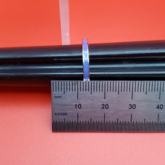 Size 7 925 Sterling Silver Cute Lavender Enamel Ring - Picture 6 of 7